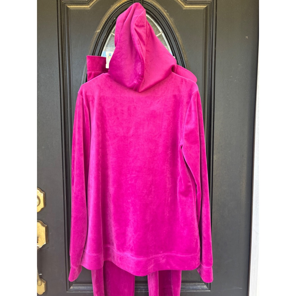 Lilly Pulitzer Hot Pink Velour Zip Hoodie Set - Picture 9 of 15
